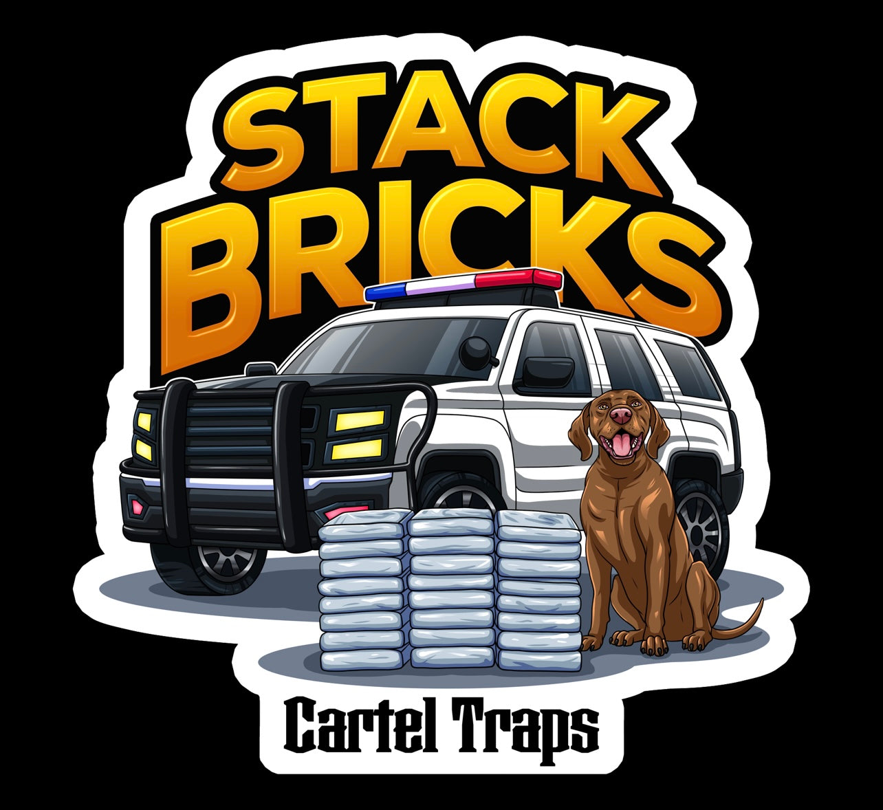 Stack Bricks Floppy Sticker