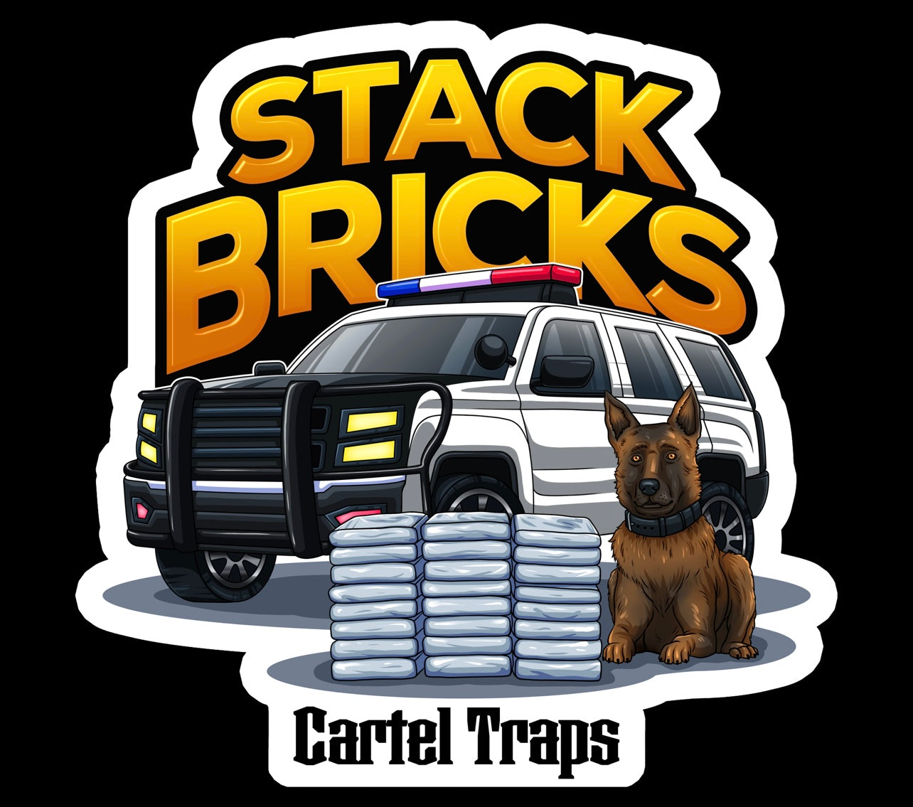 Stack Bricks Pointy Sticker